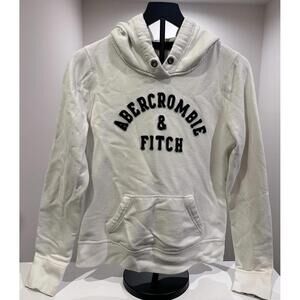 Abercrombie & Fitch Vintage Y2K White Medium Hoodie Sweatshirt